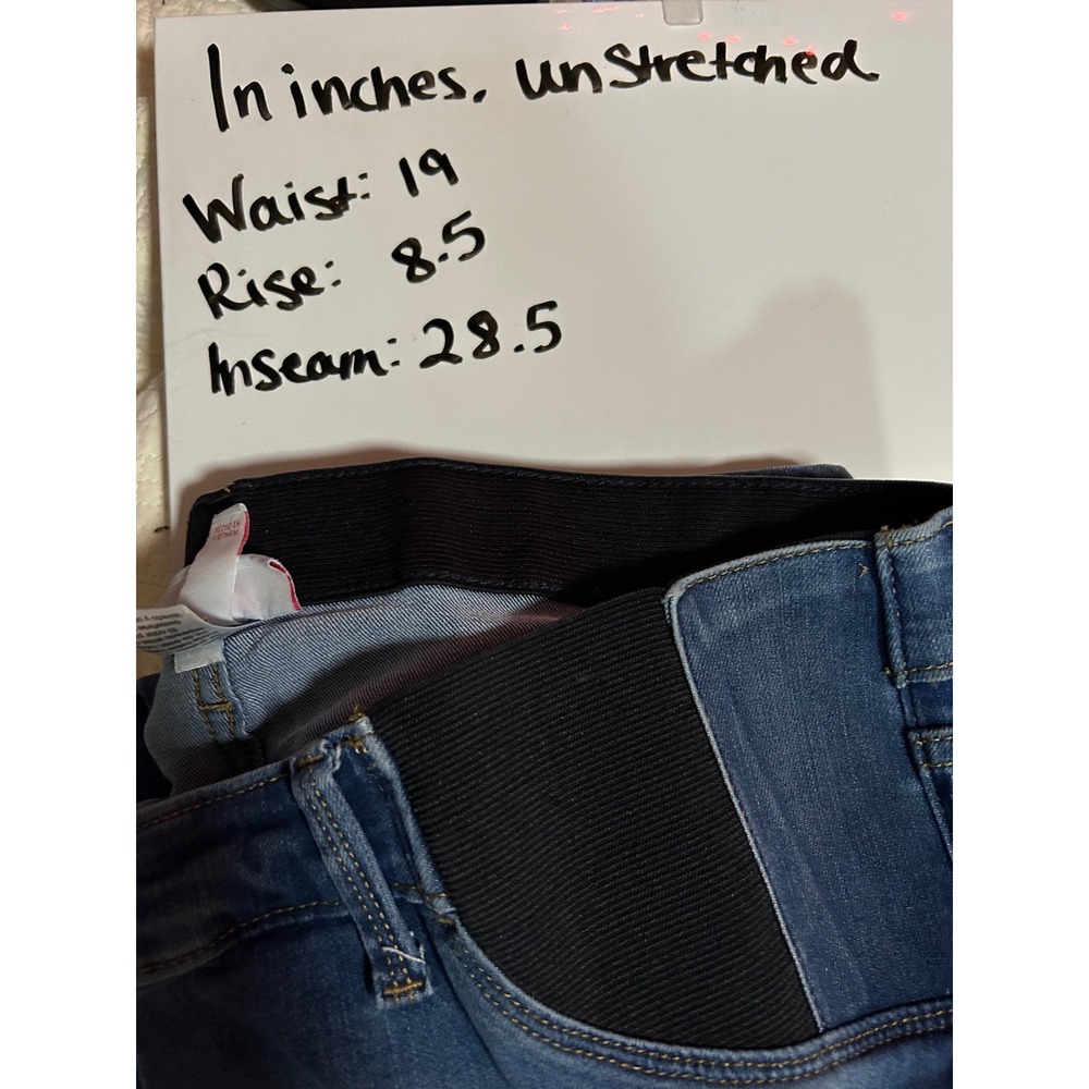 Isabel Maternity by Ingrid & Isabel Skinny Jeggings Blue Medium Wash Size 12/31R - Picture 6 of 6